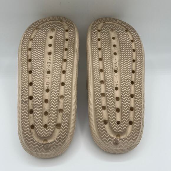 Bronax Rubber Slides, Size 40/41 or 9.5/10, Beige - Picture 5 of 5